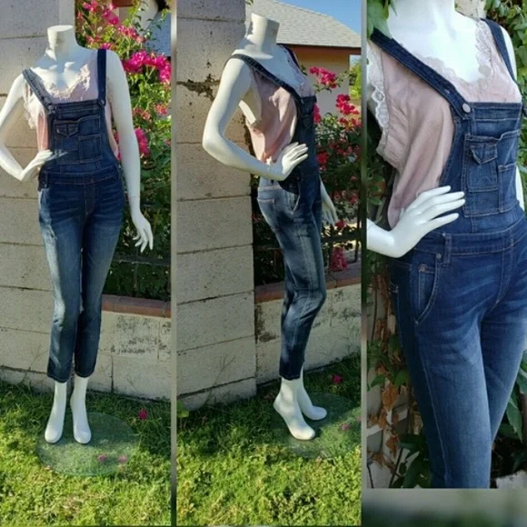 Free People medium Blue Jean Overalls - Picture 4 of 15